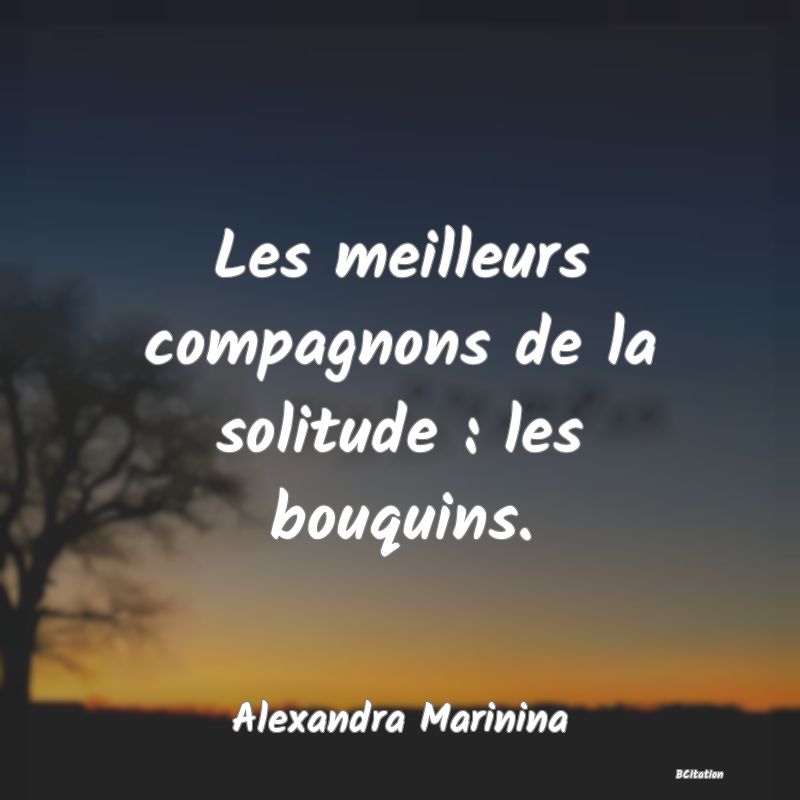 image de citation: Les meilleurs compagnons de la solitude : les bouquins.