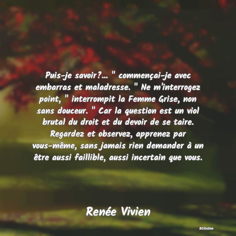 Belle Citation - Puis-je savoir?... 