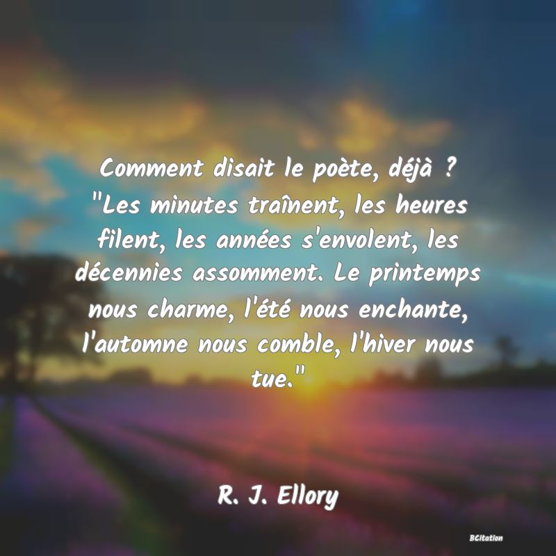 Belle Citation - Comment disait le poète, déjà ? 