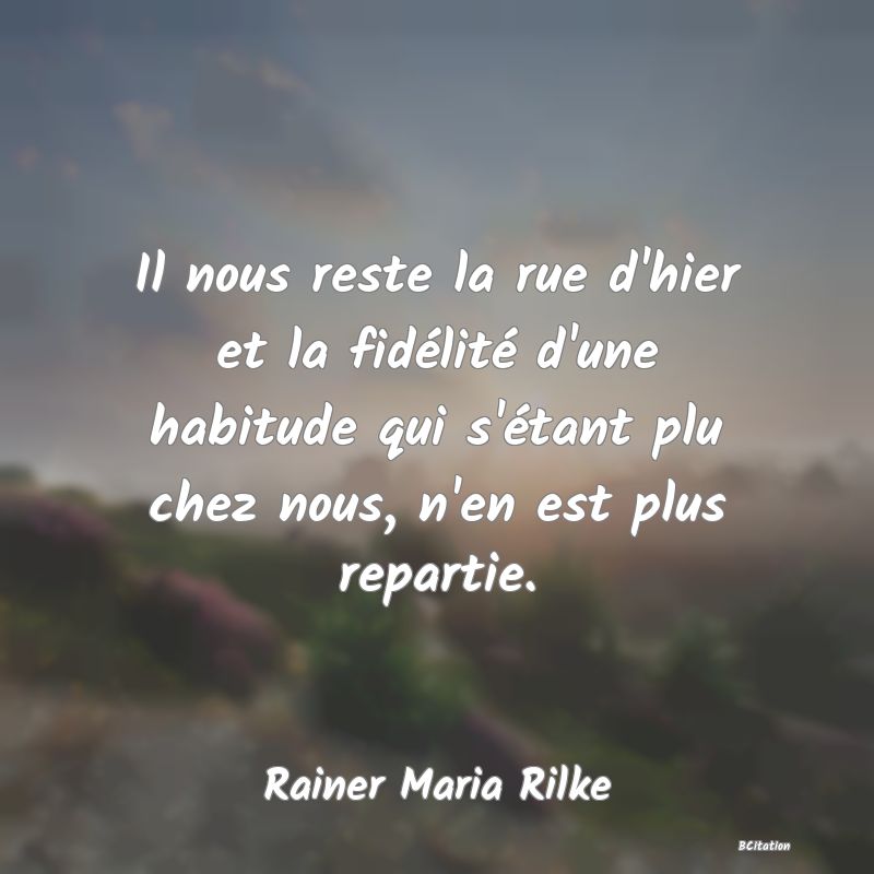 image de citation: Il nous reste la rue d'hier et la fidélité d'une habitude qui s'étant plu chez nous, n'en est plus repartie.