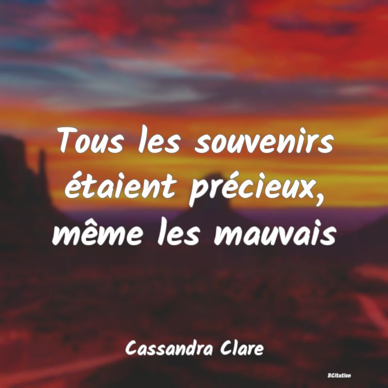 image de citation: Tous les souvenirs étaient précieux, même les mauvais