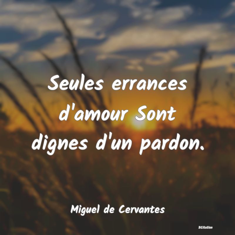 image de citation: Seules errances d'amour Sont dignes d'un pardon.